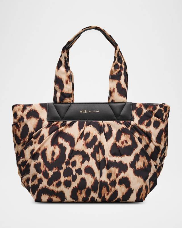 Caba Small Animal-Print Nylon Tote Bag
